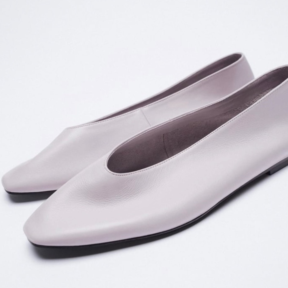 ZARA - Leather Ballet Flats